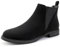 MaxMuxun Damen Chelsea Boots Ankle Winterstiefel Stiefeletten Mit Blockabsatz Schwarz Wildleder 39