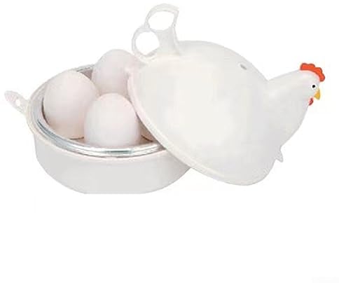 Oniissy Egg Cooker, Egg Boiler with Steamer Attachment for Soft and Hard Boiled Eggs, Poached Boiled & Omelette Maker Machine Steamer, 4 Egg Capacity