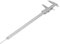 Messschieber aus Kohlenstoffstahl, Messschieber, Messschieber-Linealwerkzeug, Mikrometer-Messschieber-Lineal, für Werkstückbreite, Winkel-Messschieber (0-300mm)