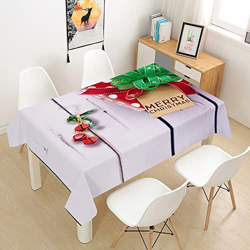Odot Tovaglia Rettangolare Tovaglia Quadrata Tovaglia Antimacchia Tovaglie per Feste Compleanno Tovaglia Natalizia Stampata Copri Tavolo Soggiorno Copritavolo (120x120cm,Campana Rossa)