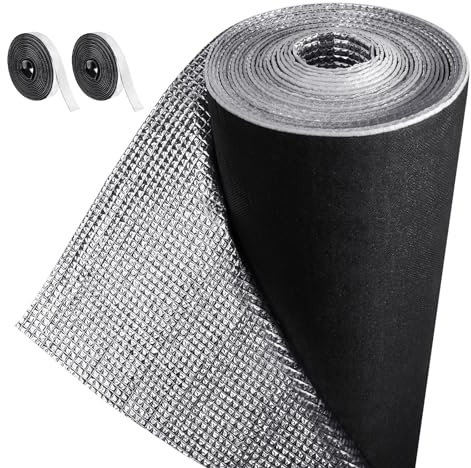 Frienda Copertura oscurante per porte e finestre, per camper, tenda oscurante per finestra, rotolo di alluminio riflettente, kit di isolamento per camper, garage, porta del tetto, finestra, lucernario