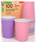 100 Bicchieri in Carta 200ml Mix Dream Ecologici Biodegradabili Monouso Made in Italy Asporto Bevande Calde Acqua - MIX di Colori Rosa Lilla - Prodotto e Confezionato in Italia