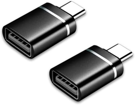 2Pack USB to USB C Adapter for iPhone 15,USB C Male to USB 3.0 Female Adapter Thunderbolt 3 Type C OTG Drive Converter Compatible with iPhone 15/15Pro Max,MacBook Pro Air,Thunderbolt Devices -Gray