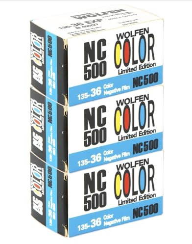 original WOLFEN (ORWO) NC500 Color Kleinbildfilm 400 ASA 3 x 36 Aufnahmen Dreierpack Made in Germany