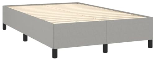 vidaXL Cadre de lit sans Matelas Gris Clair 120x190 cm Tissu