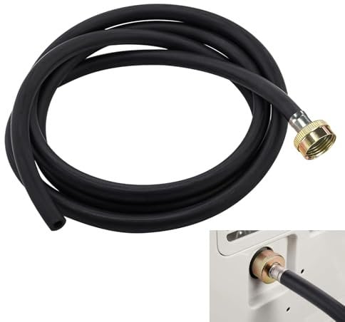 Succulentlovers 6Ft Dehumidifier Drain Hose - 3/4 FHT Dehumidifier Hose with Premium Brass Connectors Thickened Rubber Drain Hose for Most of Dehumidifiers