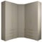 MEBLE KRYSPOL Inova 1 Möbelset - Moderne Garderobe - für Schlafzimmer, Wohnzimmer, Flur, Kinderzimmer - Ankleidemöbel - 236,7x281,7x47cm - Kaschmir, Handgriff Gold