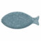 Piatto ovale da portata in ceramica 31x12,5 cm, stile coastal, turchese, Paros