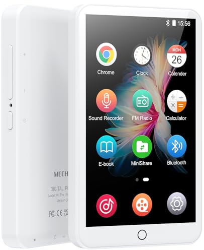 MECHEN Lettore MP3 WIFI, Android 6.0 Bluetooth MP3 Lettore Musicale, MTK Quad-Core, 4,0 pollici Touchscreen, Radio FM, USB C, 2000mAh