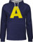 Shirtracer Pullover Herren Frauen Hoodie Kontrast zweifarbig - Kostüm Buchstabe A Streifenhörnchen Chipmunk Alvin I Passend für Karneval I Gruppenkostüm Fasching - 3XL - Navy Blau/Grau meliert