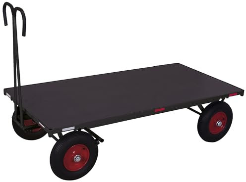Handwagen 2000x1000 mm mit Luftbereifung Traglast 1000 Kg anthrazit