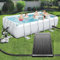 UISEBRT Riscaldamento solare per piscina 111,5 x 66 x 6,5 cm, pannello solare per acqua calda, connettore piscina Ø 50 mm, per piscine e docce da giardino