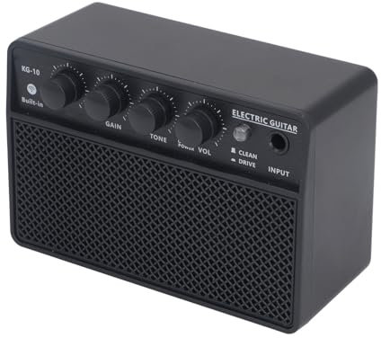 E -Gitarren -Amp 10 -Watt -Verstärker mit BT, Kopfhörerbuchse und Wiederaufladbarem Batterieverstärker für Desktop und Übung