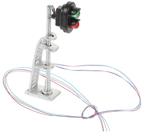 UPKOCH Ampelmodell LED Miniatur gefälschtes Signal Modelleisenbahnbeleuchtung Verkehr Modelllandschaftsmaterialien Mini-Ampel Szenerie DIY Ampel -Ampel Plastik Silber