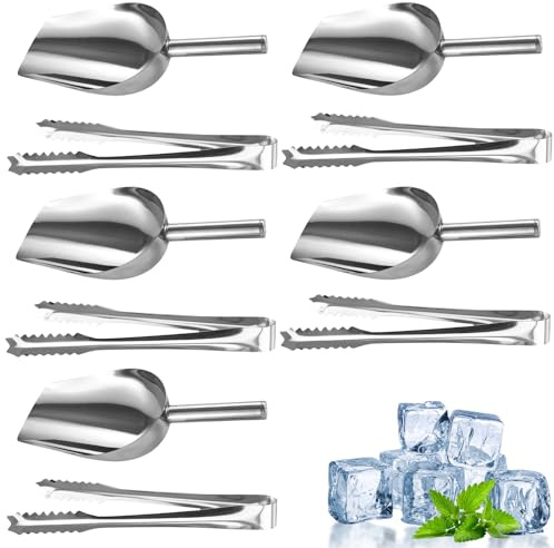 10PCS Sweet Scoops and Ice Tongs Set, Sugar Tongs, Scoops for Food | Sweet Tongs, Ice Scoop for Bar Weddings Birthdays Anniversary Parties and Dessert Buffets