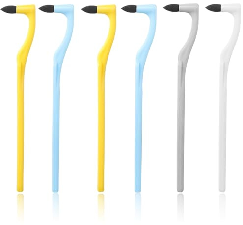 ZENQARI 6 Pezzi Rimozione Tartaro DentiPulitore Dentale Professionale Rimuovi Macchie Dentali Per Rimozione della Placca Dentale (4 Colori)