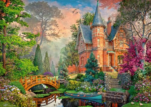 Ravensburger Terracotta Mansion 1000 Piece Jigsaw Puzzle for Adults & Kids Age 12+ by Dominic Davidson Artwork | Relaxing Mindful Puzzle | Premium Ravensburger Quality