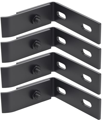 ANBEEISS 4 Pièces Supports pour Clôtures Double Fil Muraux | Connecteurs d'Angle, Accessoires, Fixation Murale, Panneaux Grillagés