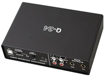 DJ-Mixer, Q-24 Professionelle Soundkarte Mit Elektrische Gitarre Monitor Aufnahme Live Broadcast for Singen Computer PC Studio