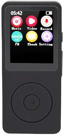 YUEHISY MP3-Player mit Bluetooth 5.4 HiFi-Sound, 2,4-Zoll-LCD-Bildschirm-Musikplayer, Eingebauter Lautsprecher, UKW-Radio, Sprachrekorder, E-Book-Reader (Ohne Speicherkarte)