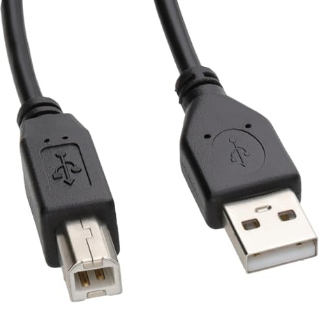 kenable USB 2.0 Printer Cable High Speed A to B Lead 24AWG for HP Canon Epson Brother Scanner Black 1.2m
