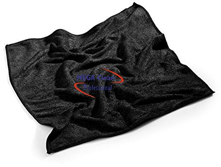 Mikrofasertuch Stretch Light 40x40cm schwarz Mega Clean