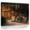 Bilder Auto Retro Oldtimer Vintage 100x75 cm - Leinwandbilder Modern Leinwandbild Groß XXL Wohnzimmer Schlafzimmer Wandbild Kunstdruck Wandbilder Canvas Desing Wand Bild auf Leinwand Aufhängefertig