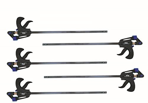 5x Einhandzwinge Schraubzwinge 750mm Leimzwinge Schnellspannzwinge