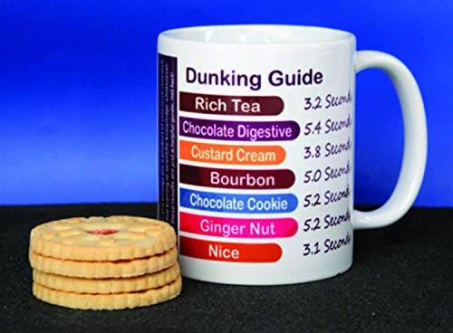 Mug ≈ Biscuit Dunking Guide ≈ Fun Gift for Any Rich Tea Digestive Custard Cream Bourbon Nice Biscuits Lover - Perfect Tea/Coffee Mugs