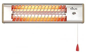 NIKLAS - Reglette a infrarossi al quarzo, 1200 W, riscaldamento a parete per interni ed esterni, elettrico, 230 V, 400 W-1200 W