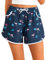 APTRO Damen Badeshorts Badehose Strand Wassersport Shorts Boardshorts UV Schutz Sommer Sport Gym Shorts Flamingo Schwarz WS213 XL