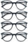 MODFANS 4er Set Lesebrille Rund Herren Damen,Gute Brillen,Hochwertig,Mode,Komfortabel,Super Lesehilfe