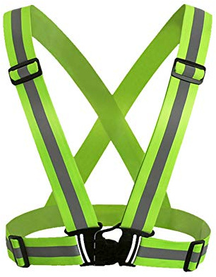 HYCOPROT Reflective Vest Adjustable Hi Vis High Visibility Safety Gear | Safety Vest, Sports Wear, Breathable, Lightweight, for Running Cycling Outdoor Night Biking Walking Trave Adults Kids