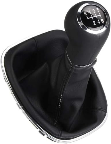 CYJXL Coche reemplaza la Palanca de Cambios, Apto para Opel Corsa D 6 velocidades pomo de Cambio de Marchas para Coche Palanca de Cambios Palo Polaina Funda de Cuero