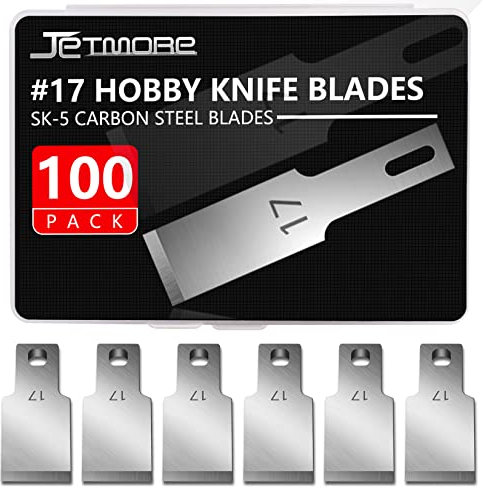 Craft Knife Blades 100 PACK #17 Hobby Knife Replacement Blades for Art and Craft Scrapbooking Supplies Cutting Caving