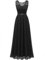 Berylove Damen Kleid Schwarz Abschlusskleid Lang Abendkleid Elegant für Hochzeit Brautkleid Standesamt Hochzeitskleid BLP7025 Black L