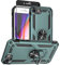 Aozuoton iPhone SE 2022/2020, 8/7 Case With HD Screen Protector - Military Grade 16ft. Drop Tested Ring Shockproof Protective Phone Cover, Dark Green