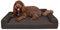 Bjird Hundebett - Hundekorb für kleine mittelgroße & große Hunde - Hundekissen - Hundesofa - Bezug abnehmbar und waschbar - Glamour New - Größe: XL: 116 x 78 cm - Braun Inari