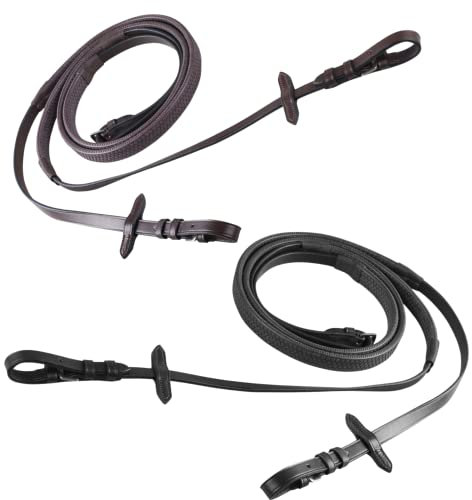 Start Reiten Gummizügel rutschfestes Muster (Full, Braun)