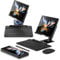 Bluetooth Keyboard and Mouse Set + S Pen + Folding Phone Stand Compatible with Samsung Galaxy Z Fold 5 Wireless Keyboard and Mouse Set (Black)