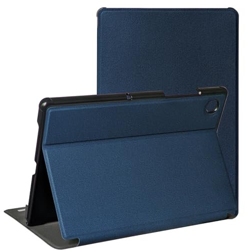 SSS-GRGB Case for Samsung Galaxy Tablet A8 10.5 Inch 2021/2022 (SM-X200/X205/X207), Ultra-Thin, PC Drop-Proof Tab Case with Auto Sleep/Wake Smart Cover, Magnetic Holder with Two Angles, Navy Blue