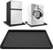 ohbien Mini Fridge Silicone Mat, 23.62x23.62in Under Refrigerator Mat with Raised Edges Washable Washing Machine Drip Tray Refrigerator Floor Protector Mat Prevent Water Leakage and Floor Damage