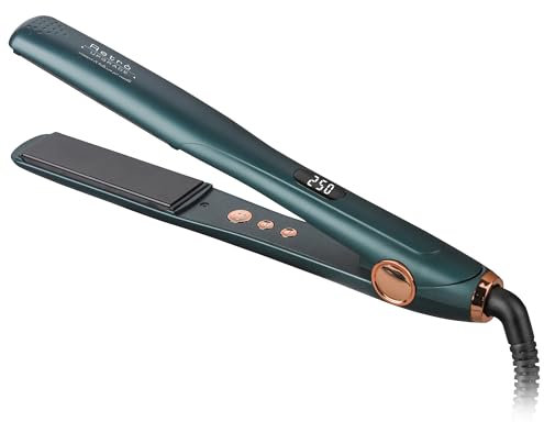 Retro Upgrade RUP-N26C/A Green | Plancha Digital Profesional | Color Verde - Plancha de Pelo | Placas de Turmalina con Revestimiento de Aceite de Argán | Temperatura Ajustable | Pantalla LCD