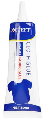 Colla per tessuti, 60 ml, colla per tessuti, lavabile in lavatrice, per tessuti, cotone, pelle, jeans e altro ancora