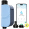 ezAIoT Programador Riego Automático WiFi con Caudalímetro, Temporizador Riego por Volumen y Tiempo controlado por App, Retraso por Lluvia, Sin Gateway, Para Jardín y Césped
