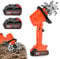 Akku Bodenhacke, 21V Gartenfräse Elektrisch mit 2 Akkus 3000mAh Gartenhacke Garten Geräte mit 4 Metallmesser 10cm Arbeitsbreite 10cm Arbeitstiefe 235 U/min Drehzahl