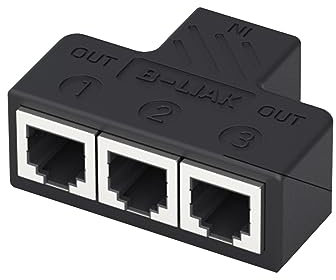 FackLOxc Telefonsplitter 3 Way/4Way Outlet Converter RJ11 6P6C Schnittstellenadapter 3/4port Outlet Adapter Praktisch