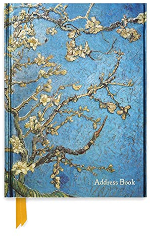 Adressbuch DIN A5: Vincent van Gogh, Mandelbaum in Blüte: Unser hochwertiges Adressbuch mit festem, künstlerisch geprägtem Einband und Magnetverschluss (Premium Notizbuch DIN A 5 mit Magnetverschluss)