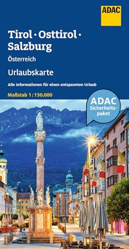 ADAC Urlaubskarte Österreich 05 Tirol, Osttirol, Salzburg 1:150.000: Straßenkarte und Autokarte
