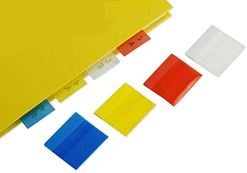 TimeTEX Register-Tab - Reiter - 12-teilig - selbstklebend - A4 (210mm x 297mm) - farbig-transparente Folie - Kunststoff